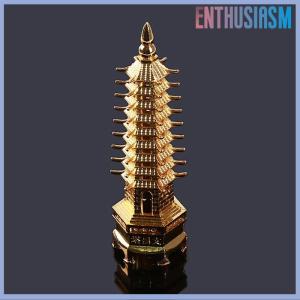 【Enthusiasm】🌟🌟【Hot Sale】🎈 Hợp kim kẽm phong thủy Tháp giáo dục cấp wen chang chùa đồ trang trí để bàn