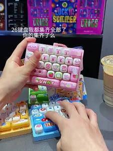 Popular 26 Key-shaped decompression keyboard toy student-friendly press-and-play keychain pendant creative large-sized press-and-play toy