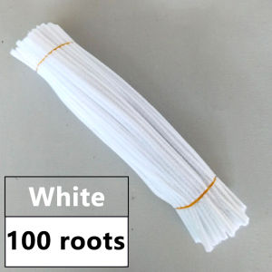 100PCS Fuzzy WireColored Chenille Wires DIY Craft Stems Pipe Cleaners Fuzzy Chenille Stems Twist Wire