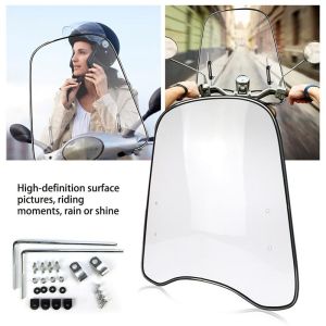 [In stock]-2Mm Thick Universal Motorcycle Windshield Windscreen Clear Deflector Wind Shield Clear