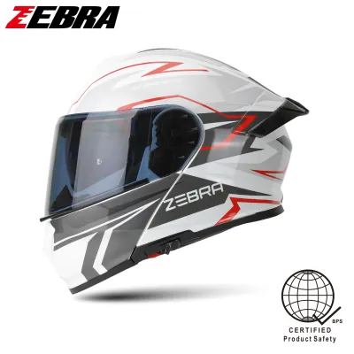 ZEBRA A113 Ritzy W/D Modular Dual Visor Helmet Full Face for Motorcycle Men Women With Smoke Visor