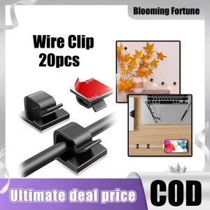 20pcs self-adhesive wiring buckleCable ClipsFixed seat wiring clipsThread management buckle  Tahan lama