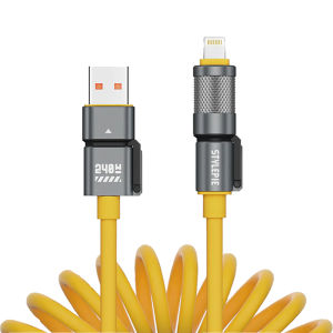 STYLEPIE C74 240W 3.1 PD 4-in-1 Fast Charge Coiled Cable 1.8m 480Mbps Data Transfer