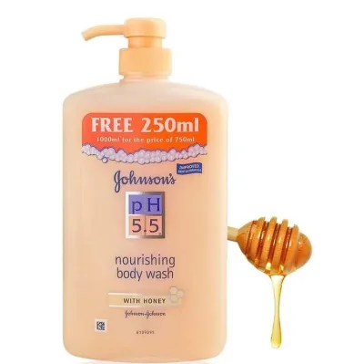 1000ml Johnsons Ph5.5 2in1 Body Wash / with Almond Oil / with Honey 1L