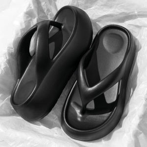 Free Shipping Fashionable And Versatile Thick-Soled Flip-Flops For Women Summer Outdoor Wear EVA Thick-Soled Non-Slip Height-Increasing Beach Flip-Flops