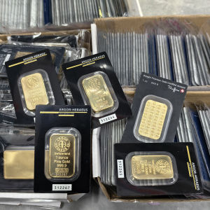 【discount store】1oz/5g/10g/20g/50g/100g Copper Gold Bar Sealed Packing Gold Plated Bullion minted Bar With Different Serial number Collection