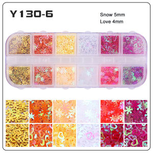 Wenz 12 Grid Box Nail Art Laser Glitter Decorations Handcraft