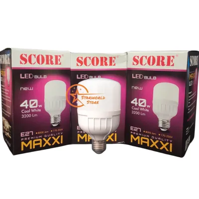 PAKET 3 Pcs SCORE MAXXI Lampu Bohlam LED Capsule 40 Watt
