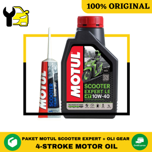 OLI MOTUL SCOOTER EXPERT LE 10W40 1 L + OLI GARDAN MOTUL 80W90 120 ML