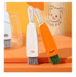 3-in-1 Cup Cover Lid Cleaning Brush Lunch Box Nipple Gap Groove Cleaning Brush Mini Silicone Cup-Holder Household Cleaner Tools