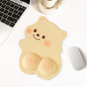 Cute Bear Wrist Support Mouse Pad for Office Ergonomic Gaming Desk Mat Comfortable Keyboard Wrist Cushion