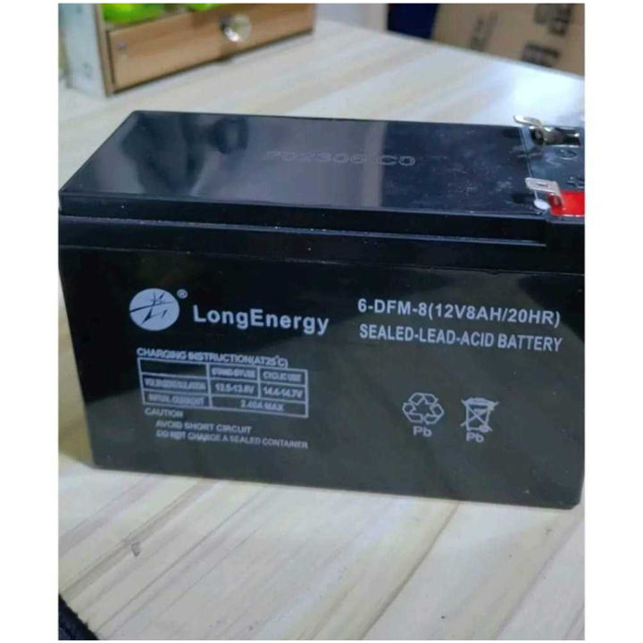 【COD】 SEALED LEAD ACID BATTERY 6-DFM-8 12V8AH 20HR (Samtrading) | Lazada PH
