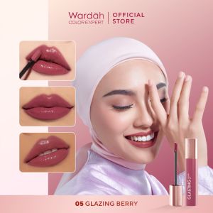 NEW! Wardah Glasting Liquid Lip - Hi-Pigmented Glass Color Ringan Tidak Lengket Transferproof