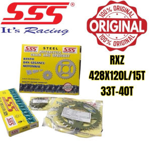 100% ORIGINAL SSS CHAIN & STEEL SPROCKET SET RXZ / LC135 V1-V8 / SRL115 FI / LAGENDA115 FI (428X14T/15T) RAN SPOKETMild and effective