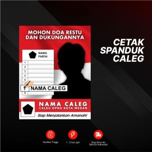 BANNER | BACKDROP | BACKROUND | BALIHO | BANER100 X 100 CM TEBAL 340 GSM FREE DESIGN CETAK SPANDUK