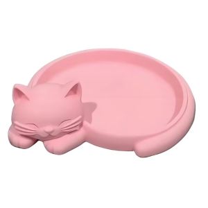 SKYJS Nordic Style Storage Tray Cat Shaped 3D Printed Jewelry Tray Cute Design Organizer Storage Holder Dressing Table