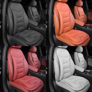 Car Seat Cover Nappa Leather Soft Pad Breathable Seat Cushions Non-slip  Covers Seat Protector