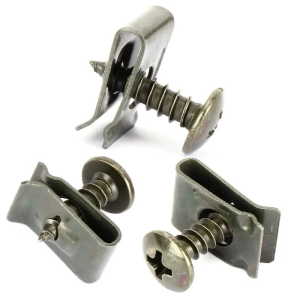 10/30/50pcs Metal U-Type Clips Screw Set Car Bumper fender Fasteners Base Self-tapping Screw Buckles Clip