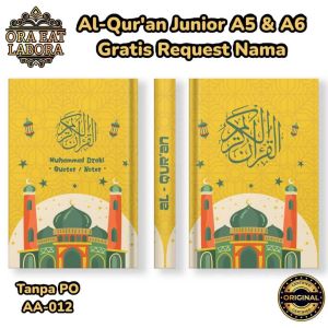 Gratis Custom Nama & Foto - Al Quran Anak Hardcover Ukuran A5 & A6 Latin Terjemahan / Mushaf Al-Quran Khat Itsmani 15 Baris Ayat Pojok / Cover Bukan Di Sticker - Ora Eat Labora
