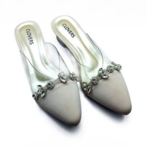 Sendal Wanita Clovers  Sendal Hak Kaca Wanita Sendal Pesta Terbaru Hak 3Cm