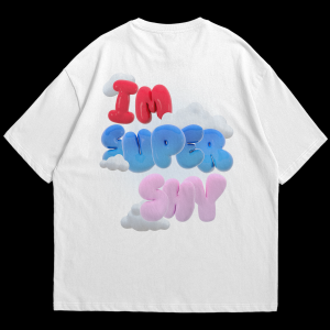 Kaos New Jeans Cowok Oversize Baju KPop Idol Combed 24s Phrase Prints
