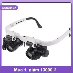 【CANAMEK】 Headband Glasses Magnifier With LED Light 8X 15X 23X Watchmaker Jeweler Loupe