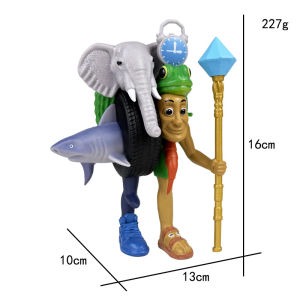 Tung Tung Tung Sahur Action Figure Set Italian Brainrot Figure Chimpanzini Bananini Figure Bombardiro Crocodillo Model Gift for Children