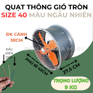 QUẠT THÔNG GIÓ TRÒN CÔNG NGHIỆP – SIZE 40/50/60 (MÀU NGẪU NHIÊN)