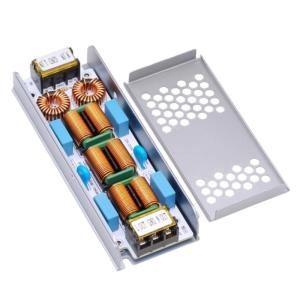 เครื่องระงับการรบกวนทางแมเหล็กไฟฟาระยะ4ระดับบาง110-250V สำหรับการได้ยิน/วิดีโอ6A กระแส10A