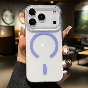 Luxury Transparent for Magsafe Hard PC Case for iPhone 17 16 15 Pro Max 14 Air Magnetic Ultra Slim Clear Shockproof Back Cover