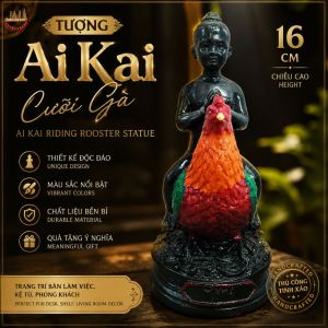 Tượng Trang Trí Để Bàn Aikhai Cưỡi Gà Giúp Không Gian Thêm Bình Yên