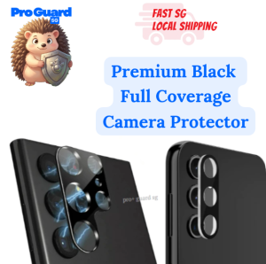 [SG] Samsung Premium Black Full Coverage Camera Protector Samsung S26 Ultra S26+ S25 Edge S25 Ultra S25+ S24 Ultra S24+ S25 FE S24 FE S23 FE S23+ Ultra S22+ S21+ S21 FE S20+ S20 FE Note 20+ Note 10+ 5G Premium Camera Lens Screen Protector Tempered Glass