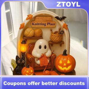【ZTOYL】 Dễ Thương Đọc Ma Halloween Ma Đồ Trang Trí 2D Phẳng Acrylic Mặt Dây Chuyền Halloween Treo Trang Trí Nội Thất