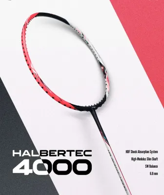 LI-NING ไม้แบดมินตัน รุ่น HALBERTEC 4000 (4U) แถมซอง+พันด้าม+เอ็น พร้อมขึ้น ฟรี