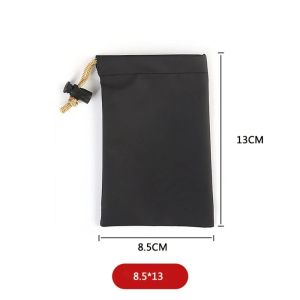 IIRA with Draw String Phone Storage bag Large Capacity PU Leather Headphone Case Pouch Cute Soft Power Bank Case Mobile Phone Carry