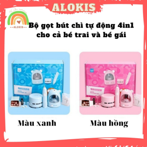 [Freeship] Bộ Gọt Bút Chì Tự Động Chạy Pin 8 món Gồm Gọt bút Bút Tẩy Gôm Hút bụi mini Tẩy gôm Pin Tai Trang Trí Lưỡi Gọt Thay Thế Tẩy- Quà Tặng Cho Năm Học Mới 2021