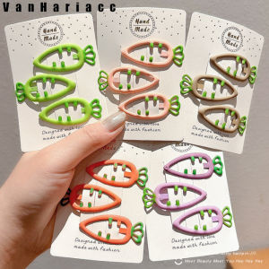 【VanHariacc】9ชิ้นแฟชั่นเกาหลีที่มีสีสันbbคลิปน่ารักแครอทกิ๊บเด็กอุปกรณ์ผมชุด