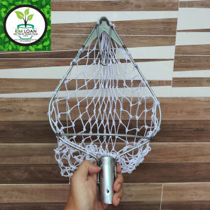 Vợt hái trái gọng sắt cứng cáp chịu lực tốt lưới bằng sợi nylon đan nhiều lớp