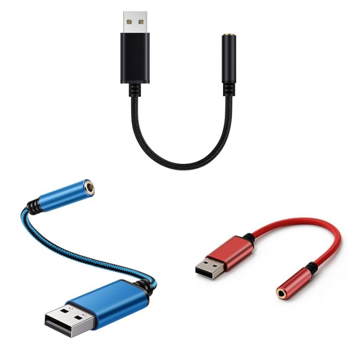 () USB to 3.5mm Headphone Jack Audio Adapter,External Stereo Sound Card