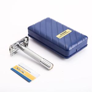 Removable Manual Shaving Kit Double-Sided Stainless Steel Blades Beard Shaving Includ A Storage Case