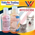Mycocide Antifungal and Antibacterial Shampoo for Dogs Cats and Horse 150ml Mycocide antifungal shampoo for dogs. 