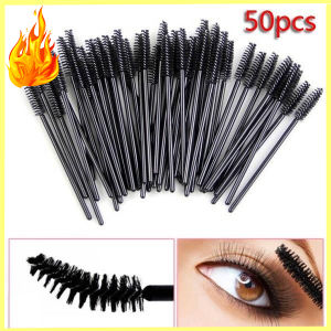 50Pcs Disposable Eyelash Extension Eyebrow Brush Lip Brush Mascara Wand Applicator Spoolers Eye Lashes Eyelash curling tool Set Makeup Tools
