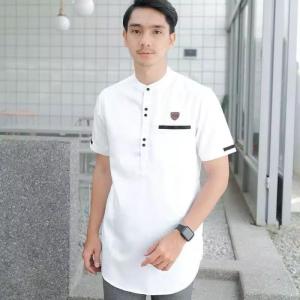 Baju Koko Dewasa Pria Kurta Qurta Rafata Laki Muslim Murah Lengan Pendek Bahan Katun Toyobo Terbaru