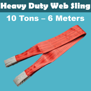 Heavy Duty Web Sling 2 Tons 2-10 Meters Flat Polyester Cargo Lifting Belt Low Stretch Eye Sling