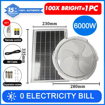 GXG solar lights indoor ceiling lights inside the house solar LED chandelier remote control lamp decorative light
