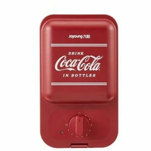 【Coca-Cola】Joyoung Co-branded Electric Sandwich Maker Mini Home Multifunctional Breakfast Maker Light Food Waffle Electric Baking Pan JK1312-K72XC (COLA)