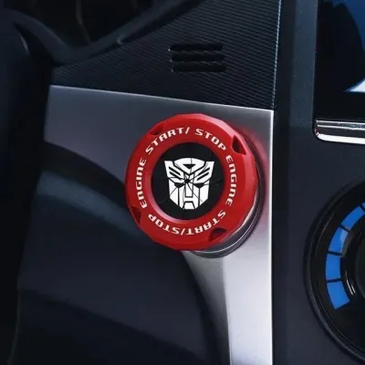 Car one-button start ignition switch protective cover/decorative cap motorcycle rotatable switch key protective cover