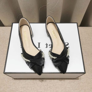 New Spring/Summer Shallow Pointed Toe Flat Side-Cut Evening Gentle Elegant Work Shoes For Women