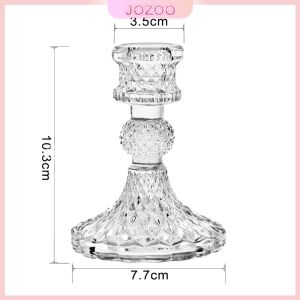 Jozoo European Vintage Crystal Glass Candle Holders Romantic Ornaments Candle Holder Home Decoration