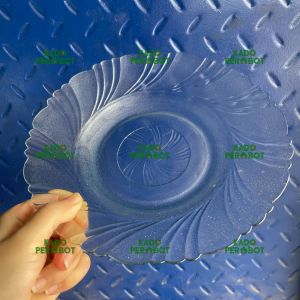 PROMO TERMURAH 6Pcs Piring Makan Jumbo Kaca Rumah Makan - Piring Makan Besar Beling - Piring Warung Makan - Piring Kaca Beling